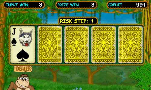 Игра на удвоение Крейзи Манки Риск-игра Обезьянки